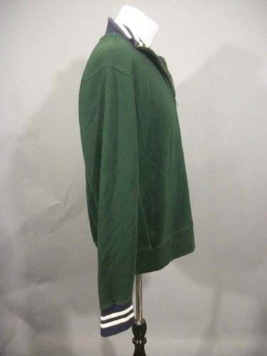 POLO RALPH LAUREN Boy's L / Large Green Mockneck 1/2 Zip Closure Cotton Sweater - Picture 3 of 6
