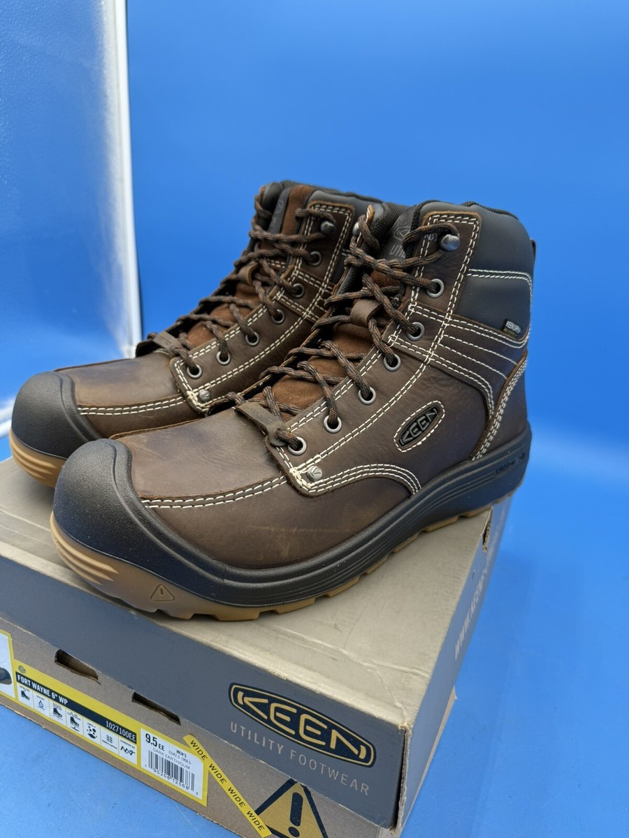 NEW KEEN men\'s fort wayne wp carbon toe lace up boot in dark earth/gum Keen Utility Fort Wayne 6 Inch Carbon Toe Dark Earth Gum  main image 4