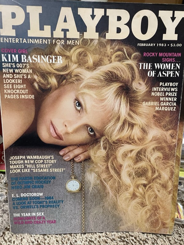Vintage Playboy Magazine February 1983 Melinda Mays Center / Kim Basinger Cover 