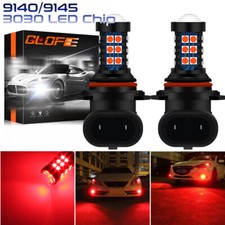 2x Pure Red 9145 H10 9005 Car Truck Fog Driving Lights Lamp High Power Led Bulbs