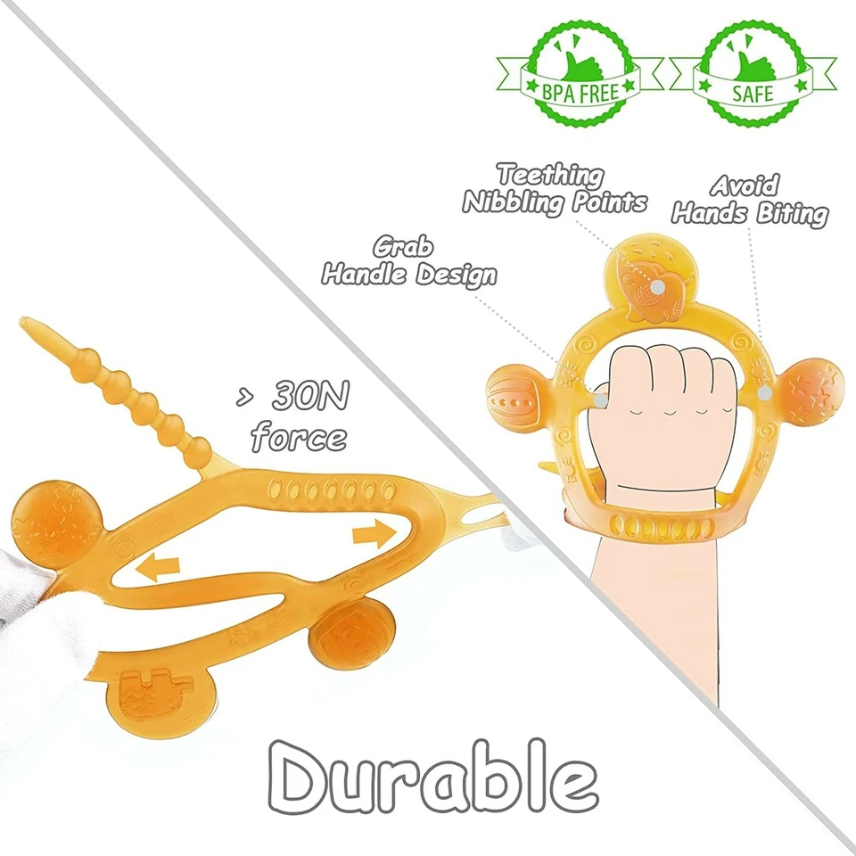 Never drop Baby Teething Bracelet Fully adjustable Hygienic Soft Safe Food grade - Image 2 of 4
