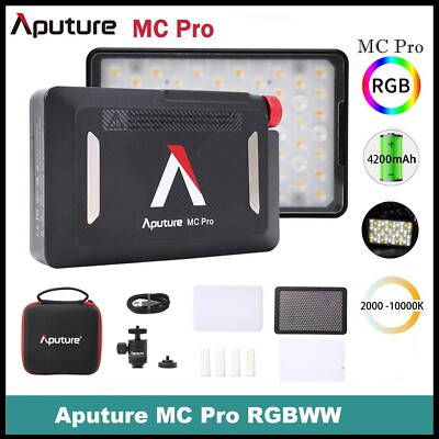 Aputure MC Pro RGBWW LED Video Light Magnetic Attraction Diffuser Photography
