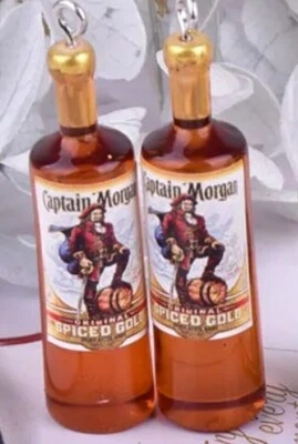 Set mit 2 Stück Captain Morgan Miniatur Flaschen Anhänger Mini Bottle Charms