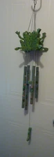 FROG Windchime-Hand Painted-33" long-3 Dimensional