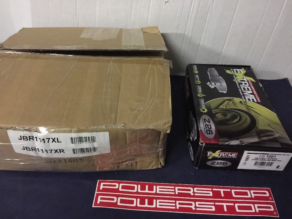 Kit de freno delantero ranurado perforado cruzado Powerstop con pastillas para Subaru Impreza Foto 4 de 4