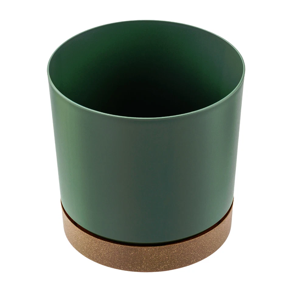 Blumentopf Übertopf Tubo Prosperplast Blumenkübel mit EcoHolz Untersetzer Rund - Bild 3 von 4