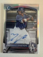2025 Bowman Chrome Zyhir Hope Refractor Auto /499 #CPA-ZH