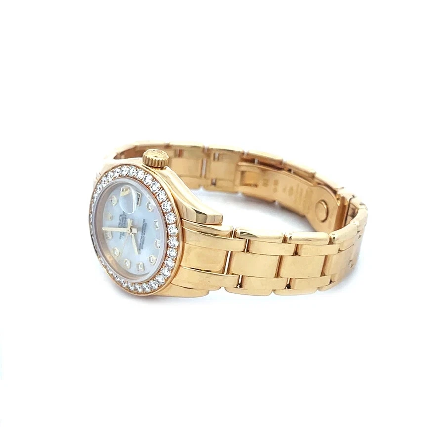 Reloj Rolex Obra Maestra Oro Mujer 18k 29mm Pearlmaster Fábrica Diamante Foto 4 de 4