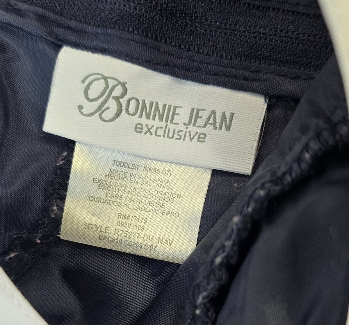 Robe Marine Bonnie Jean Pour Petite Fille – Taille 2T/3T – Neuve Avec étiquette