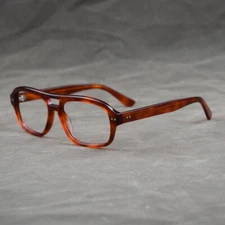 Vintage Acetate Retro Eyeglasses Square Men Women Glasses Frames Blue 60s