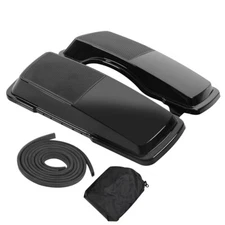 Vivid Black Saddlebags Speaker Lids Fit For Harley Electra Glide Road King 94-13