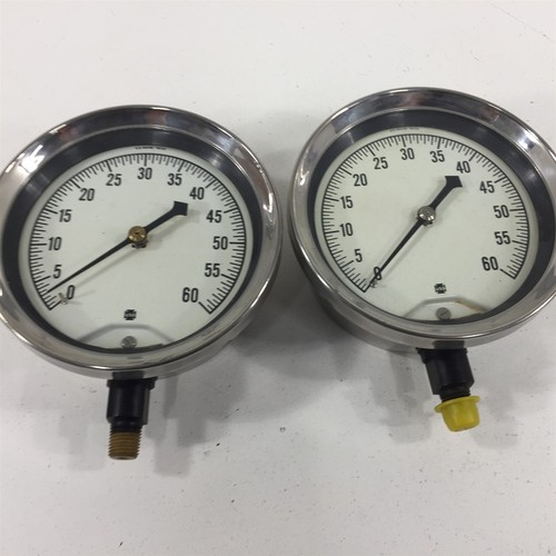 Ametek USG 19222 Pressure Gauge 0-60PSI 1/4" NPT Bottom Mount 4.5" Stainless - Picture 9 of 9
