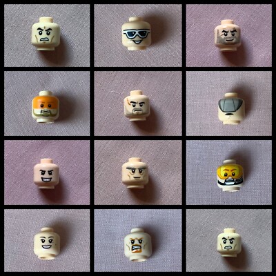 LEGO Spare Parts MINIFIG DECORATED LIGHT NOUGAT HEAD