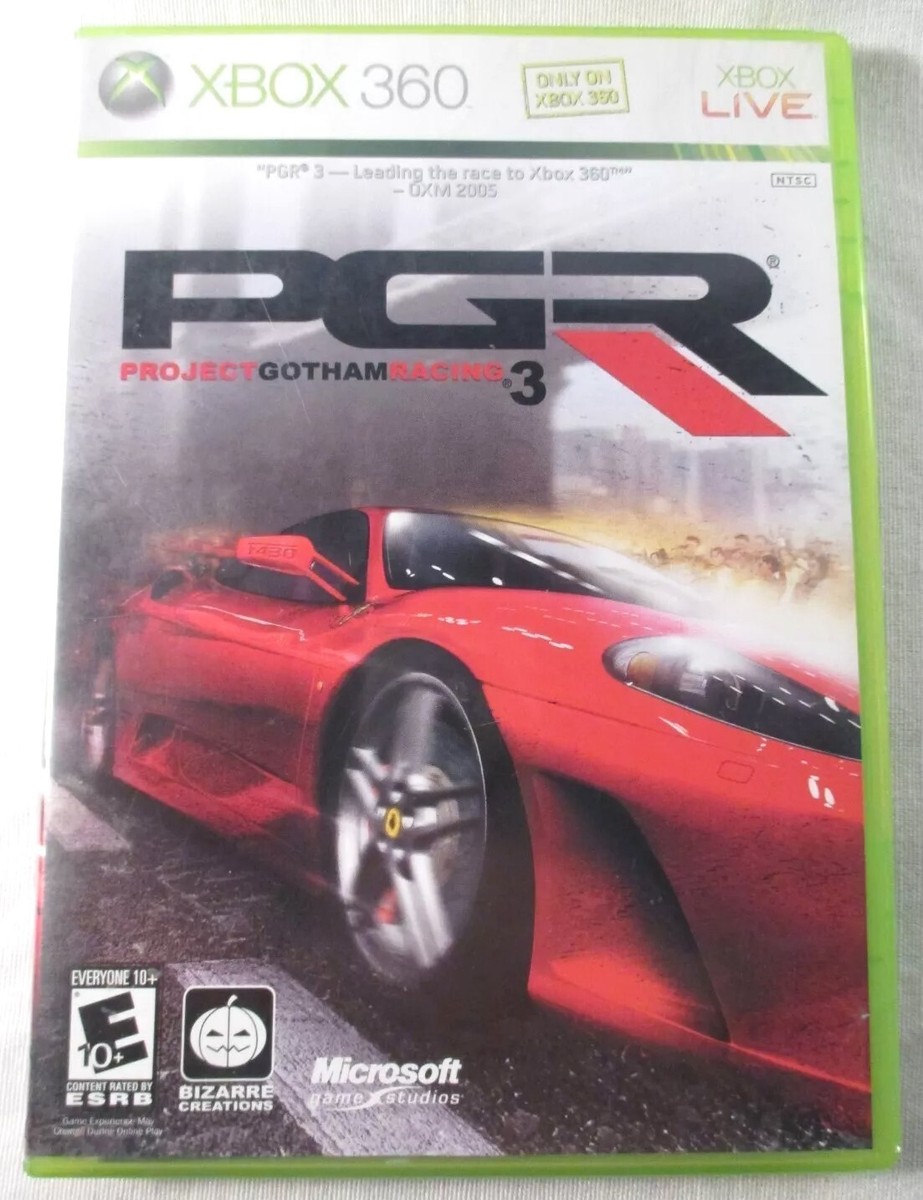 XBOX 360 : PGR3: PROJECT GOTHAM RACING !! Complete w/Manual