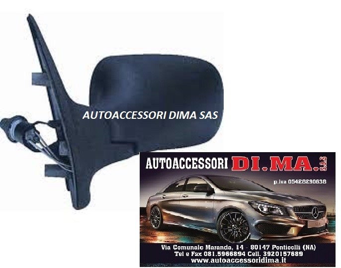 SPECCHIO RETROVISORE SX FIAT PUNTO DAL 1993 AL 1999 MANUALE NERO 5 PORTE NUOVO
