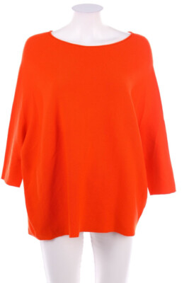 comma Pullover Batwing Oversize M orange