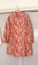 Per Una Ladies Trench/rain/business/casual/smart Coat, Size 14, Orange/red/grey