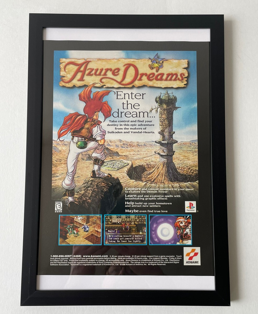 Vintage 1998 Azure Dreams Framed Original Ad Display Poster