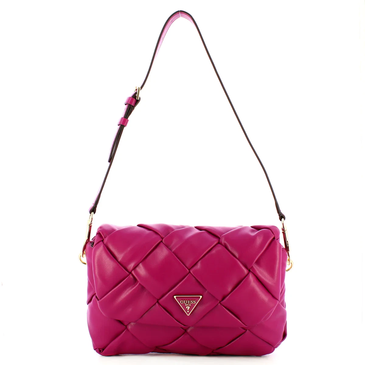 NEW Guess Borsa a tracolla Zaina trapuntata Boysenberry HWWG8986190 BOYSEN