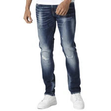 883 Police Todd 1022 Slim Fit Ripped Dark Wash Blue Jeans