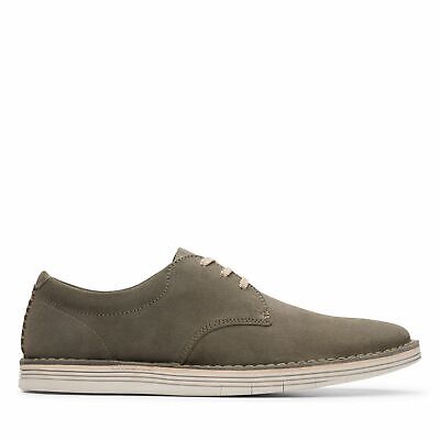 Clarks Mens Forge Vibe Beige Suede Slip-On Shoes 