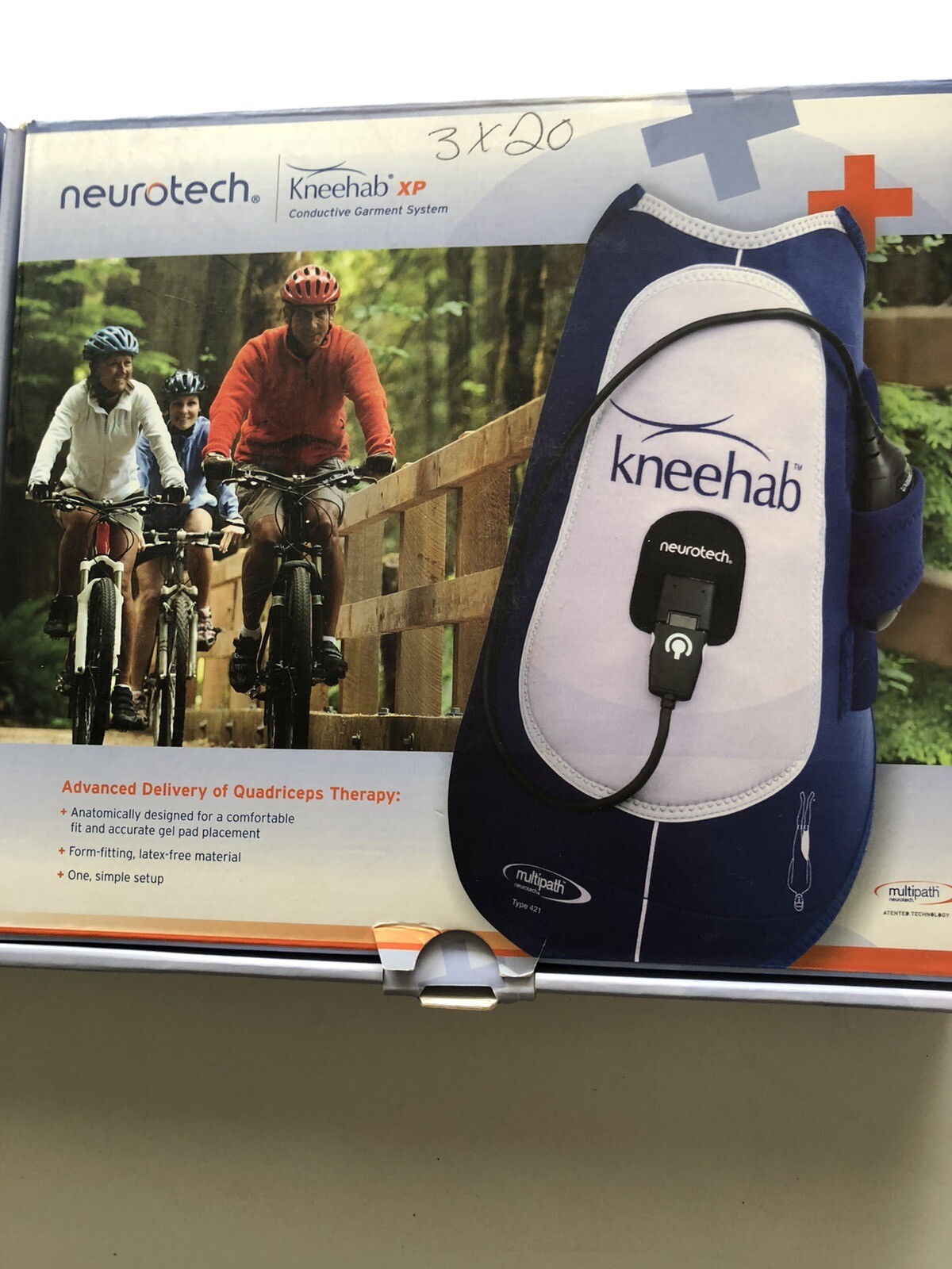 Neurotech Kneehab XP Complete Quadricep Therapy Unit w/Gel Pads ML
