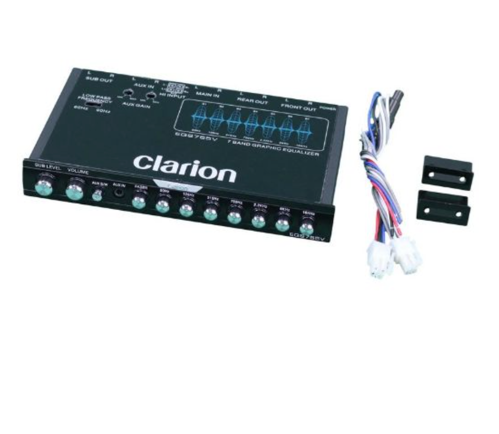 NEW CLARION EQS755V Car Audio 7-band Graphic Equalizer With 3.5mm