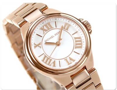 Michael Kors Camille Rose Gold-Tone Steel Watch MK7256 UK