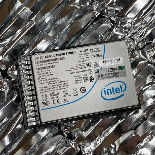 4TB Intel SSD P4510 Series DC NVME U.2 2.5" SSDPE2KX040T8 Solid State Drive - Picture 1 of 6