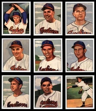 1950 Bowman REPRINT Indians Almost Complete Team Set 8 - NM/MT 6581810