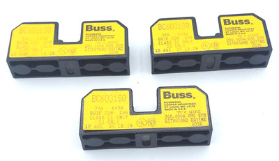 *LOT of 3* Bussmann BC6031SQ 30A Class CC Fuseblocks SHIPS FREE
