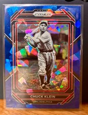 2023 Panini Prizm - Chuck Klein #182 Blue Cracked Ice Prizm - Philadelphia