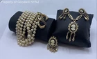 Vintage Retro Cameo Faux Pearl Costume Jewelry Lot Necklaces Earrings 136g