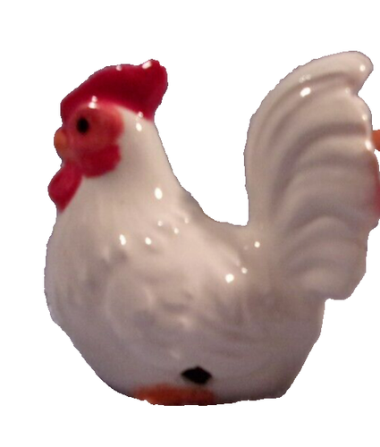 / [x]Chicken L*156.A -55.335.1  -Ceramic White Rooster Pie Bird - Picture 3 of 7