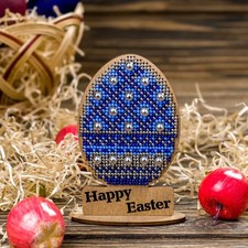 DIY Bead embroidery kit on wood Easter Decoration Craft gift