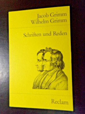 Reclam - Jacob, Wilhelm Grimm - Schriften und Reden - neu - 80