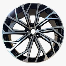 20" AUDI E-TRON 2019 TO 2023 GLOSS BLACK/MACHINED S8-DESIGN 9J ALLOY WHEELS X4