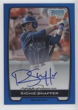 2012 Bowman Draft Chrome Picks Blue Refractor 17/150 Richie Shaffer Auto 2d9