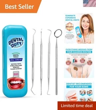 Aqua Stainless Steel Dental Tools: Complete Teeth Cleaning Kit for Home Hygiene