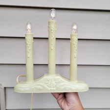 Lot of 2 Holiday Time Electric Candolier 3 Light Indoor Use 3 Pcs C7-1/2 Bulbs