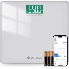 LEPULSE 550lb Bathroom Digital Scale for Body Weight BMI, Extra Wide Platform...