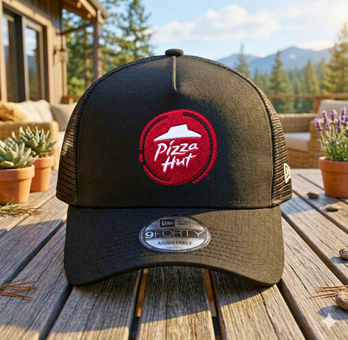 Pizza Hut Logo Embroidered Trucker Hat Mesh Cap Gift For Him