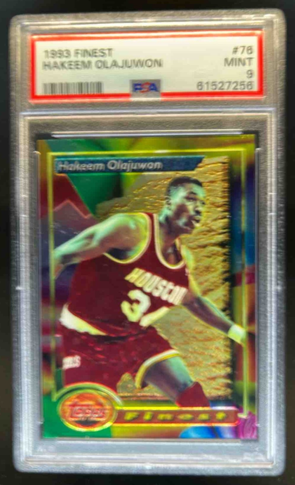 1993-94 Finest Hakeem Olajuwon #76 Rockets PSA 9