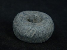 ancient gray schist stone gandhara/gandharan spindle whorl c.100-200 ad #STN66#