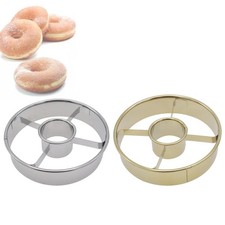 Paquete de 2 cortadores de rosquillas de acero inoxidable molde herramienta para hornear galletas