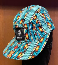 SKULLS BARCELONA UN-PERU 5 Panel Strap Back 2012 Serape Hat RARE Brooklyn