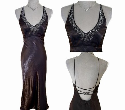 Blondie Nights Linda Bernell Vintage 90s Y2K Beaded Gown Whimsigoth Fairy Maxi 5