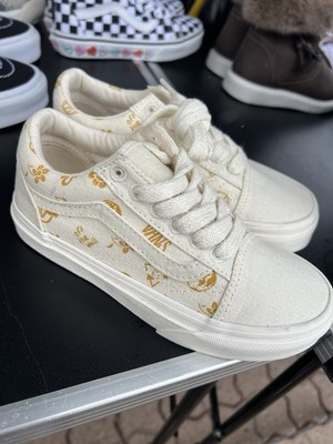 Vans Old Skool Kinder Sneaker Gr. 30,5 Beige/Orange