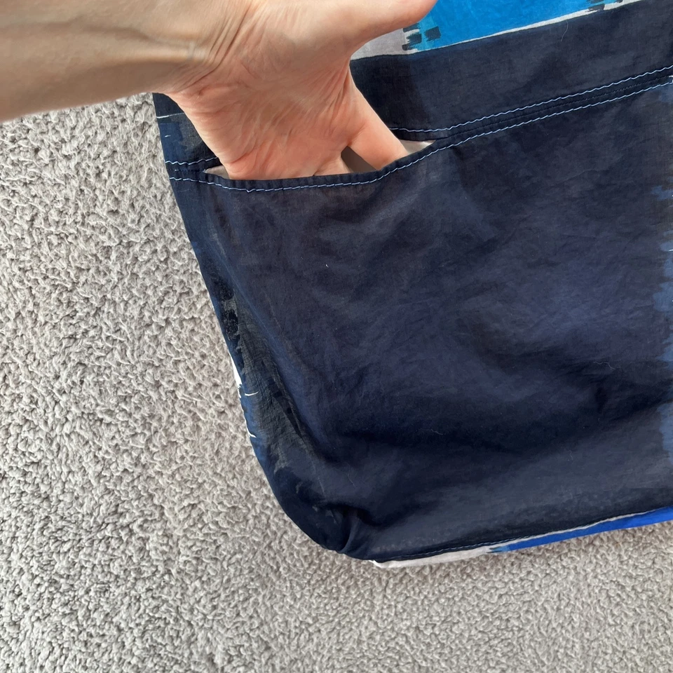 Vestido Anna Molinari Italiano 40 EE. UU. 4 Azul Geo Arte Ligero Bolsillo Resort Italia Foto 4 de 4