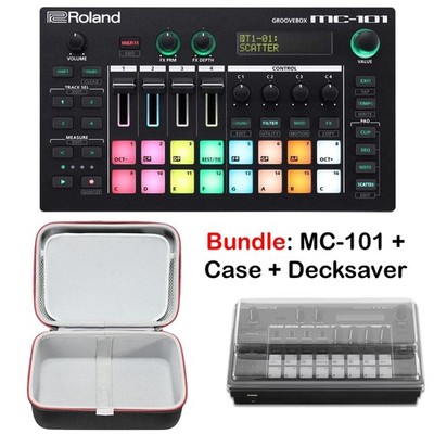 Roland MC-101 Groovebox Music Production (Bundle) Synth + Case + Decksaver (NEW)